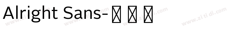 Alright Sans字体转换
